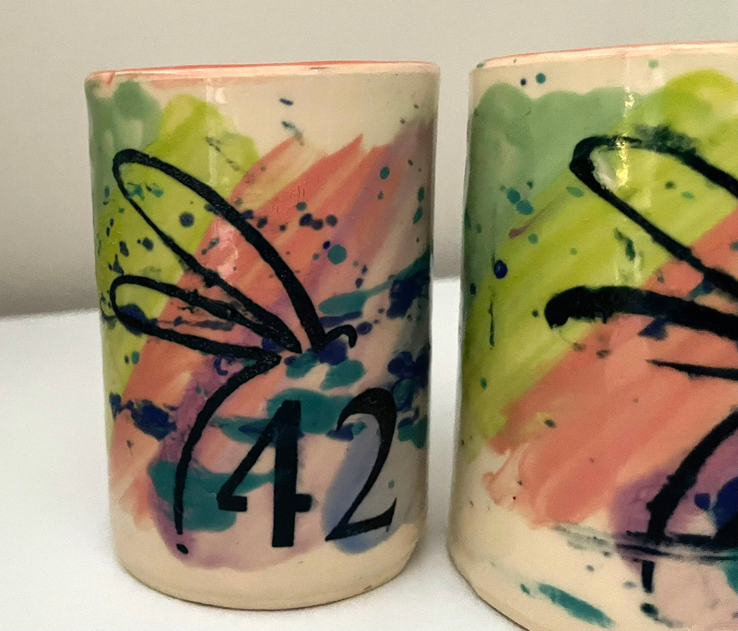 42 Dragonflies Rainbow Drinking Cups - Sold Individually