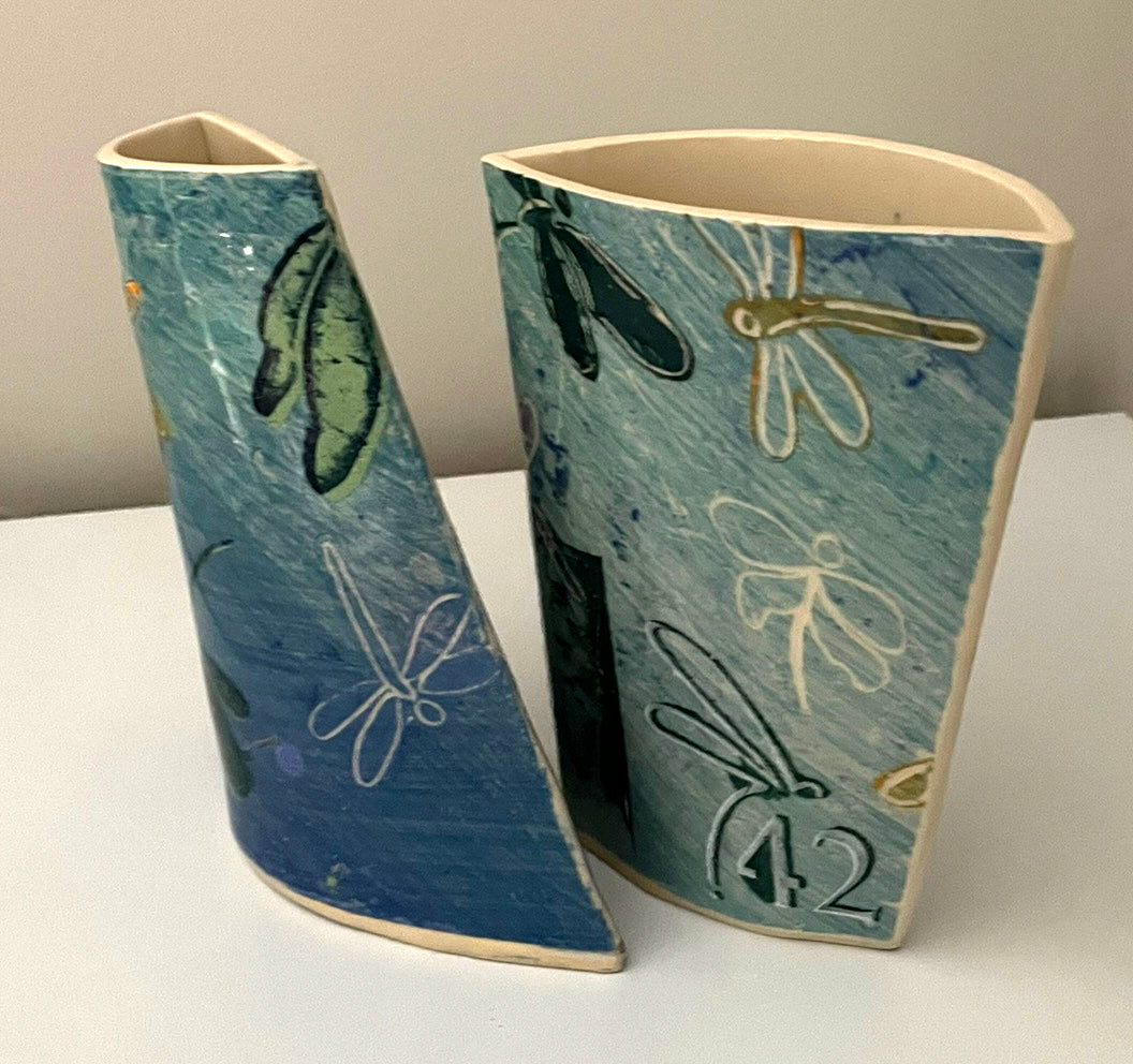 Dragonfly Vase Set of 2