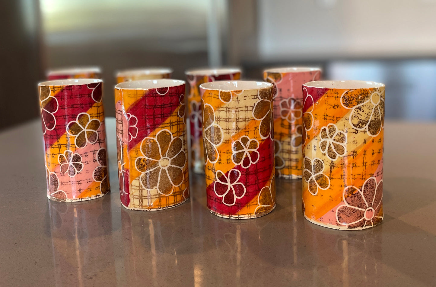 Floral Lace Drinking Cups - solid separately