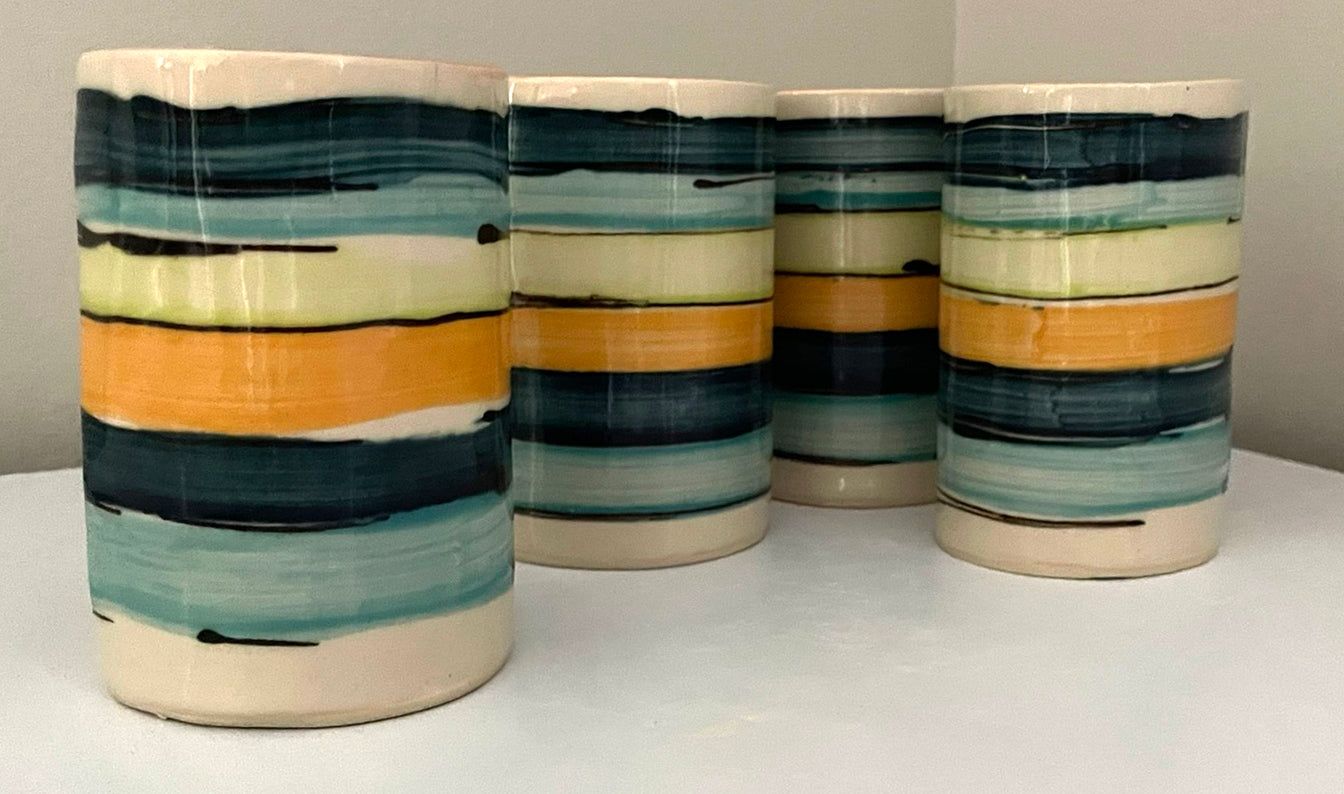 Striped Drinking Cups - Sold Individually